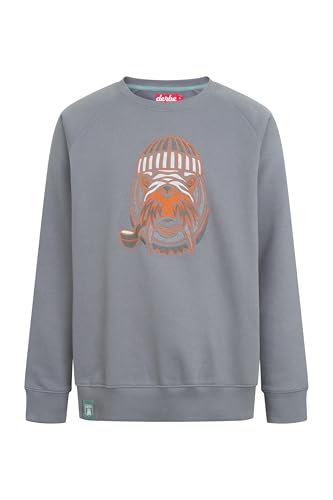 derbe Sweatshirt Walross Bunt Herren Grau Crewneck XL | Stick | Rundhals von derbe