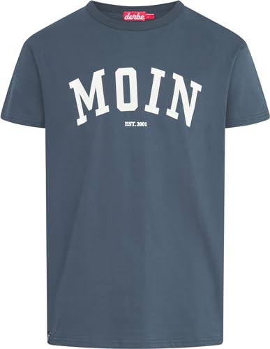 derbe T-Shirt Moin, L, Navy/Offwhite von derbe