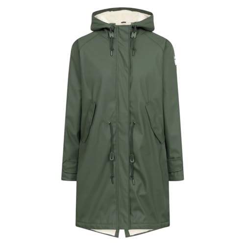 derbe Friese Tidaholm Damen Regenjacke Oliv Gefüttert 44 von derbe