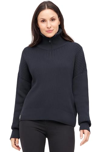 derbe Troyer Matrosenplünn Damen Dunkelblau GOTS Organic XL | Strickpullover | Frauen | Troyerkragen von derbe