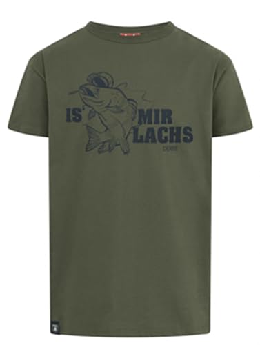 derbe is Mir Lachs Herren T-Shirt Olive Grün von derbe