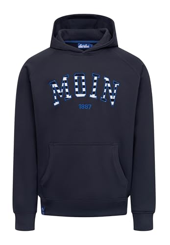 derbe x HSV Moin Striped HSV Herren Hoodie Navy Blau HSV Fanartikel XL | Hamburg | Fußball | Official | Fan von derbe