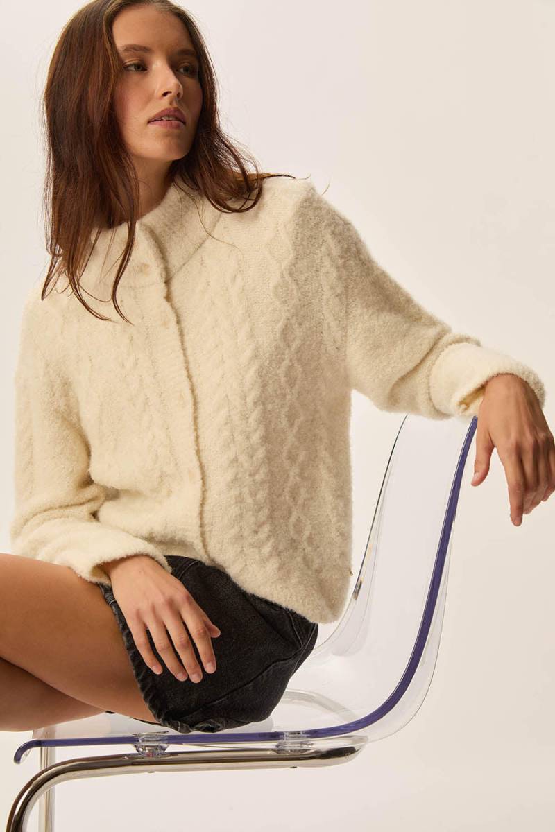 des petits hauts - Cardigan - Croquito beige von des petits hauts