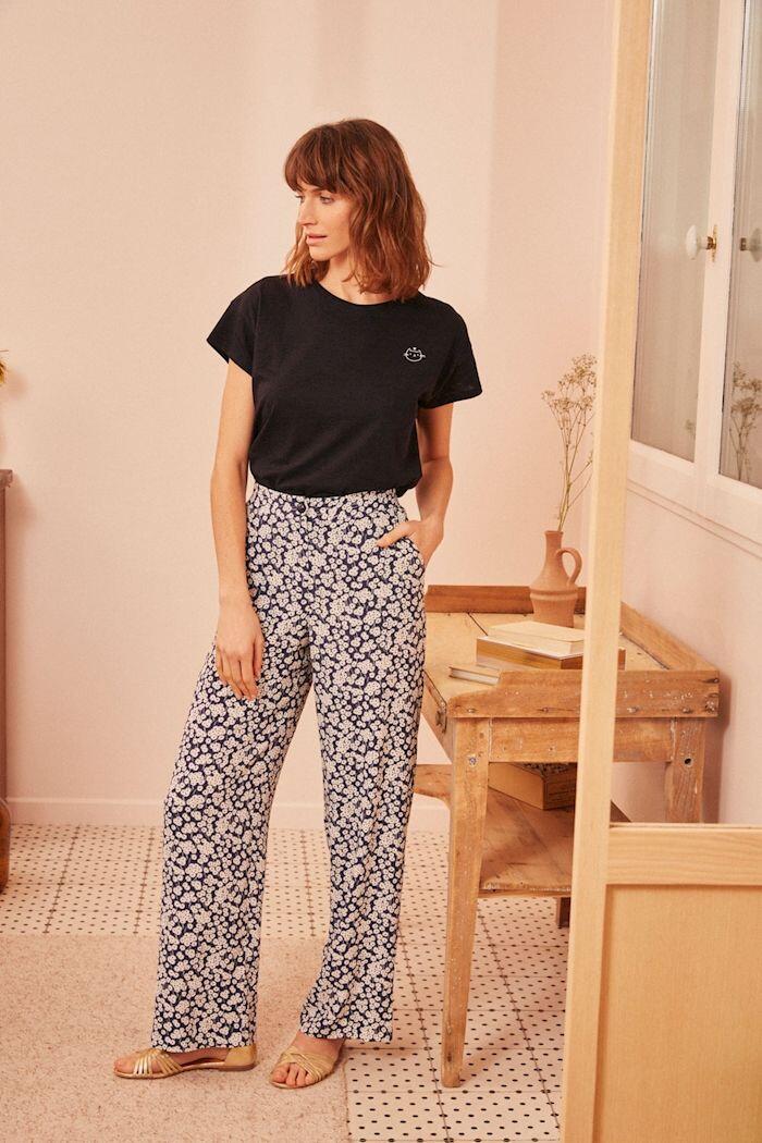 des petits hauts - Hose VIVONE BLEUET weiß/blau - Gr. - 1 von des petits hauts