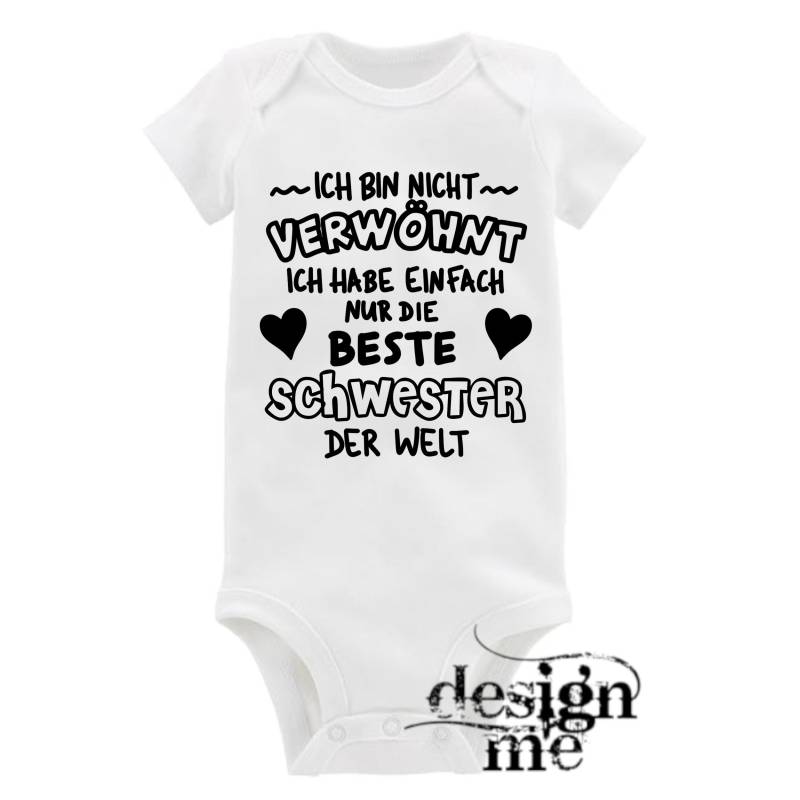 Baby Body Mit Aufdruck Beste Schwester Der Welt Motiv Spruch Kurzarm Fun Geschenk von designme24