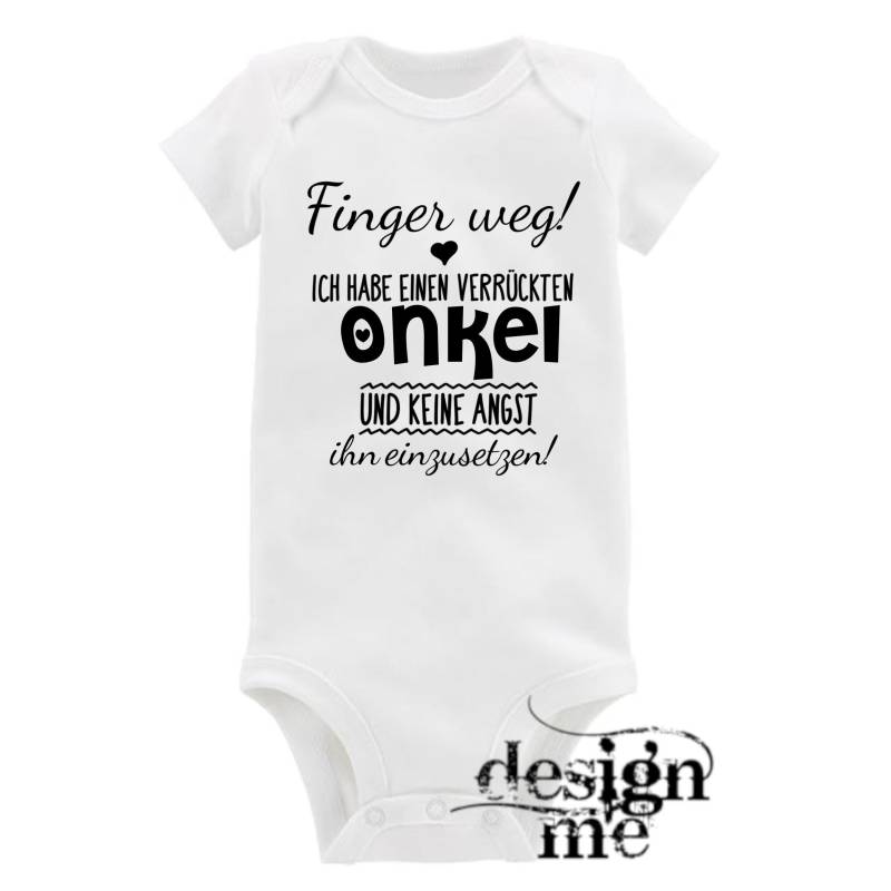 Baby Body Mit Aufdruck Motiv Finger Weg Ich Habe Einen Verrückten Onkel Spruch Kurzarm Fun Geschenk von designme24