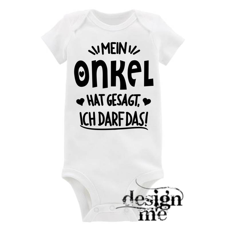 Baby Body Mit Aufdruck Motiv Mein Onkel Hat Gesagt Ich Darf Das Spruch Kurzarm Fun Geschenk von designme24