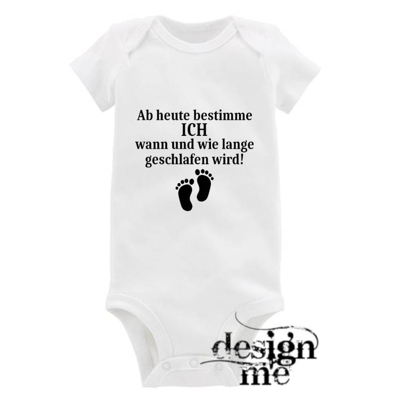 Baby Body Mit Aufdruck Motiv Spruch Ab Heute Bestimme Ich Kurzarm Fun Geschenk von designme24
