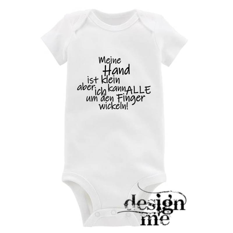 Baby Body Mit Aufdruck Motiv Spruch Alle Um Den Finger Wickeln Kurzarm Fun Geschenk von designme24