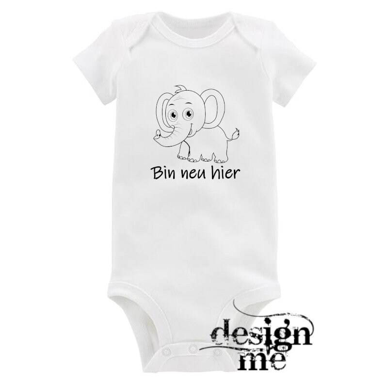 Baby Body Mit Aufdruck Motiv Spruch Bin Neu Hier Lustig Kurzarm Fun Geschenk von designme24