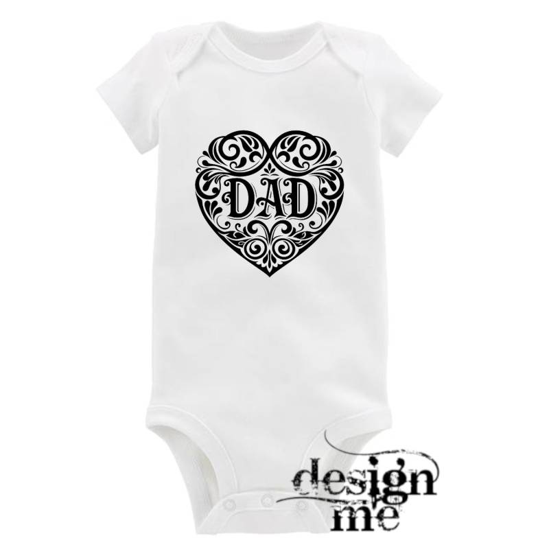 Baby Body Mit Aufdruck Motiv Spruch Dad Herz Lustig Kurzarm Fun Geschenk von designme24