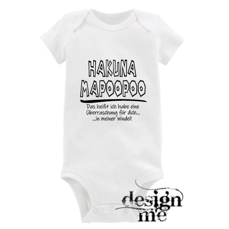 Baby Body Mit Aufdruck Motiv Spruch Hakuna Mapoopoo Kurzarm Fun Geschenk von designme24