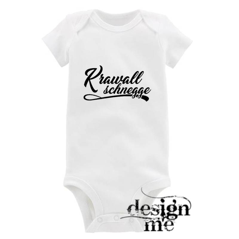 Baby Body Mit Aufdruck Motiv Spruch Krawallschnegge Kurzarm Fun Geschenk von designme24