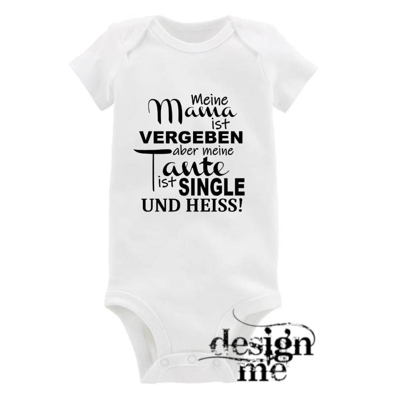 Baby Body Mit Aufdruck Motiv Spruch Meine Tante Ist Single Kurzarm Fun Geschenk von designme24
