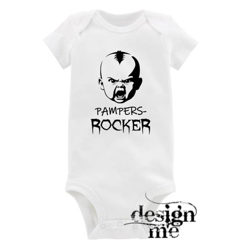Baby Body Mit Aufdruck Motiv Spruch Pampersrocker Kurzarm Fun Geschenk von designme24