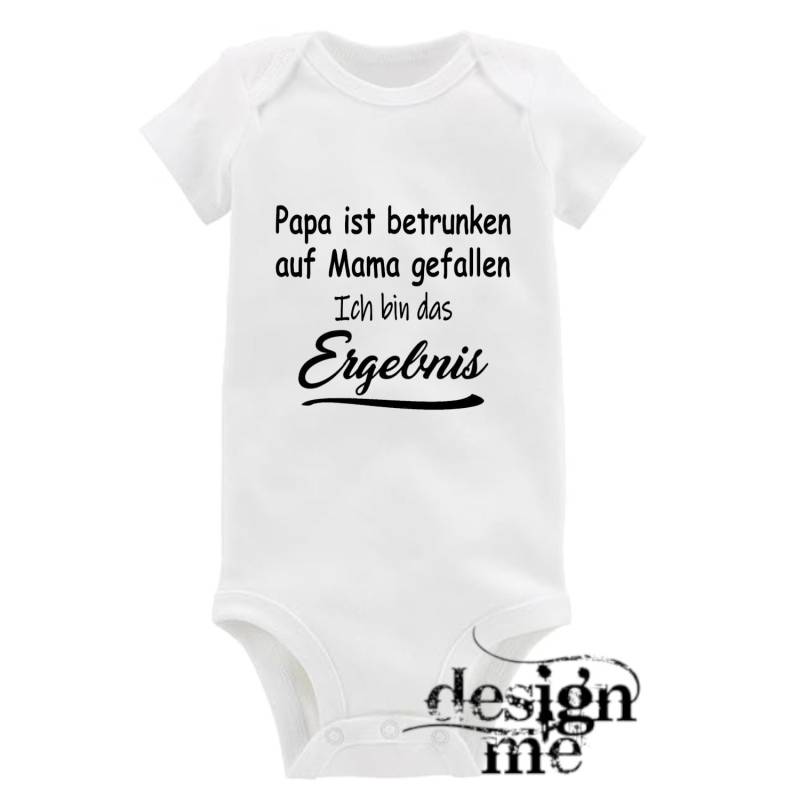 Baby Body Mit Aufdruck Motiv Spruch Papa Betrunken Auf Mama Gefallen Kurzarm Fun Geschenk von designme24