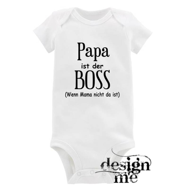 Baby Body Mit Aufdruck Motiv Spruch Papa Ist Der Boss Kurzarm Fun Geschenk von designme24