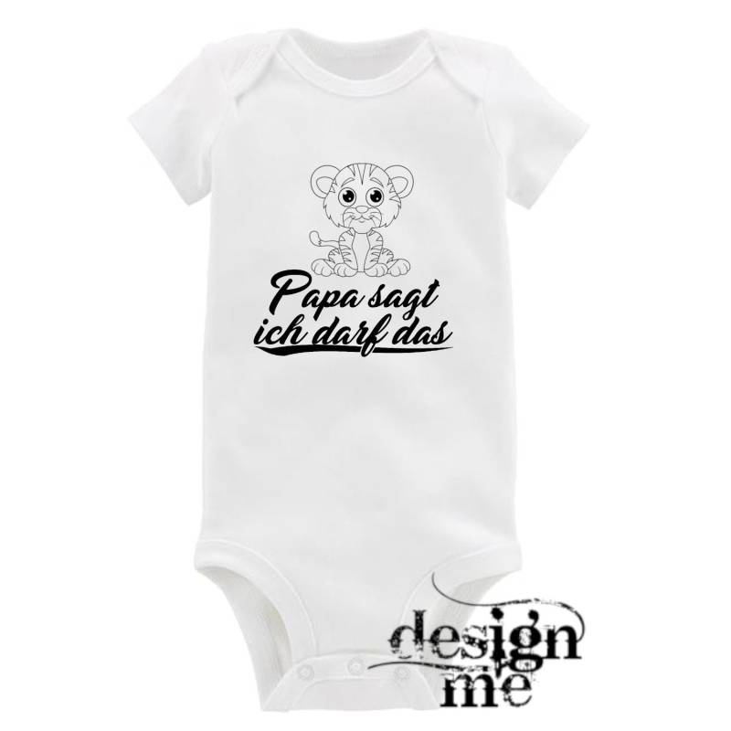 Baby Body Mit Aufdruck Motiv Spruch Papa Sagt Ich Darf Das Kurzarm Fun Geschenk von designme24