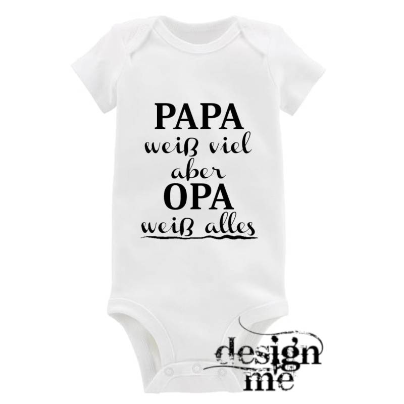 Baby Body Mit Aufdruck Motiv Spruch Papa Weiß Viel Lustig Kurzarm Fun Geschenk von designme24