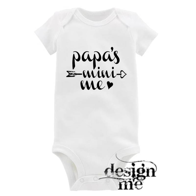 Baby Body Mit Aufdruck Motiv Spruch Papas Mini Me Kurzarm Fun Geschenk von designme24