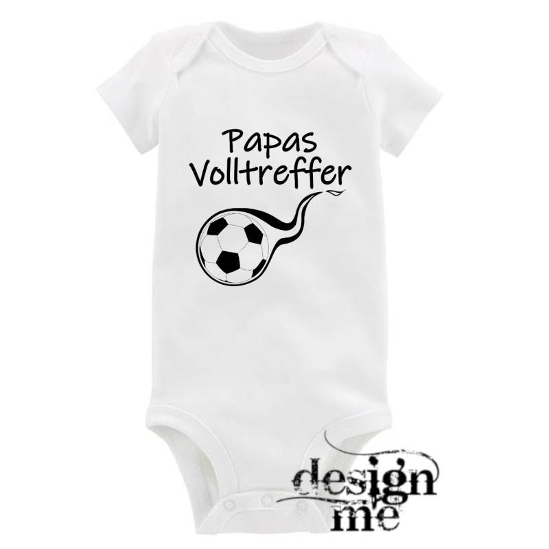 Baby Body Mit Aufdruck Motiv Spruch Papas Volltreffer Kurzarm Fun Geschenk von designme24