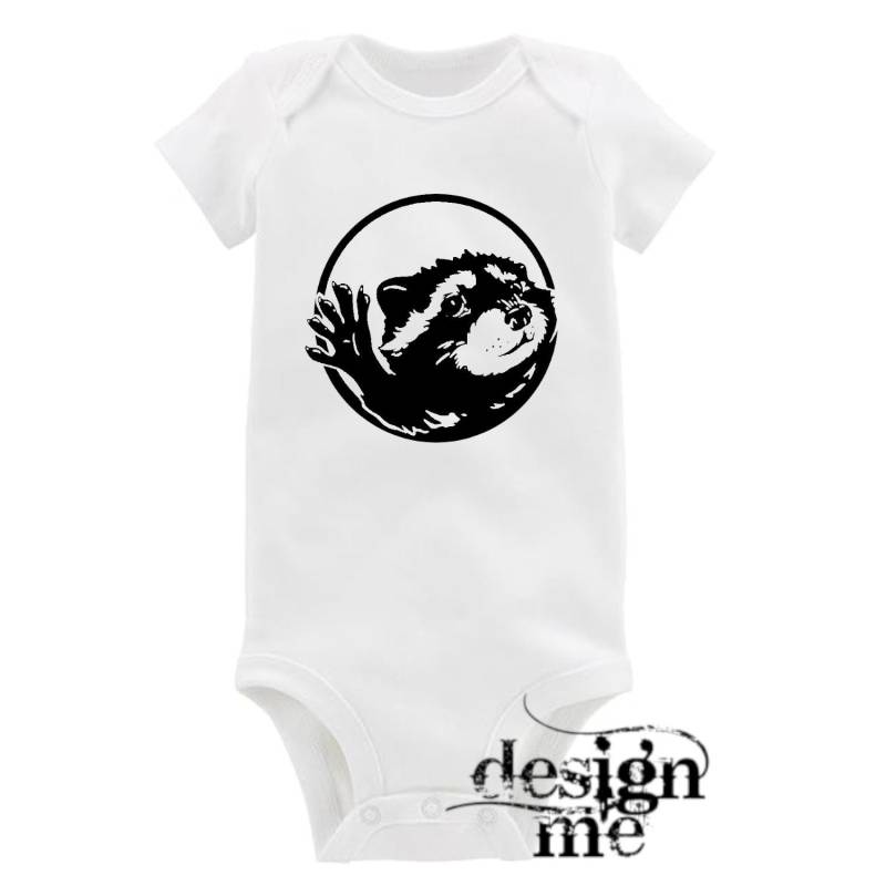 Baby Body Mit Aufdruck Motiv Spruch Pedro Waschbär Kurzarm Fun Geschenk von designme24