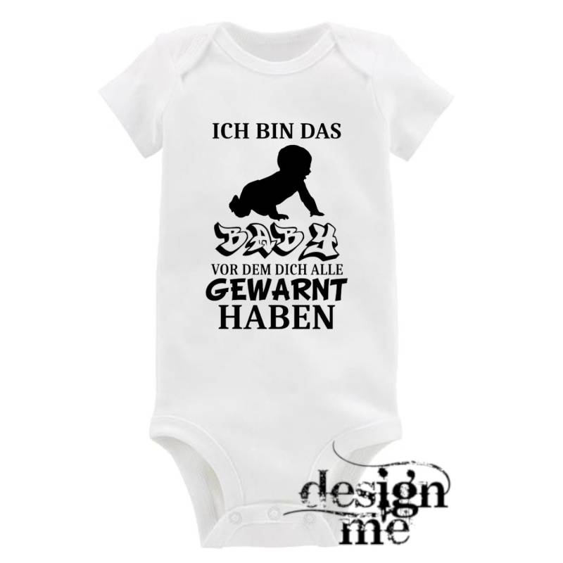 Baby Body Mit Aufdruck Motiv Spruch Vor Dem Dich Alle Gewarnt Haben Kurzarm Fun Geschenk von designme24