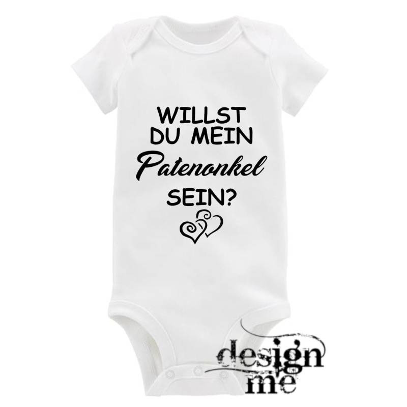Baby Body Mit Aufdruck Motiv Spruch Willst Du Mein Patenonkel Sein? Kurzarm Fun Geschenk von designme24