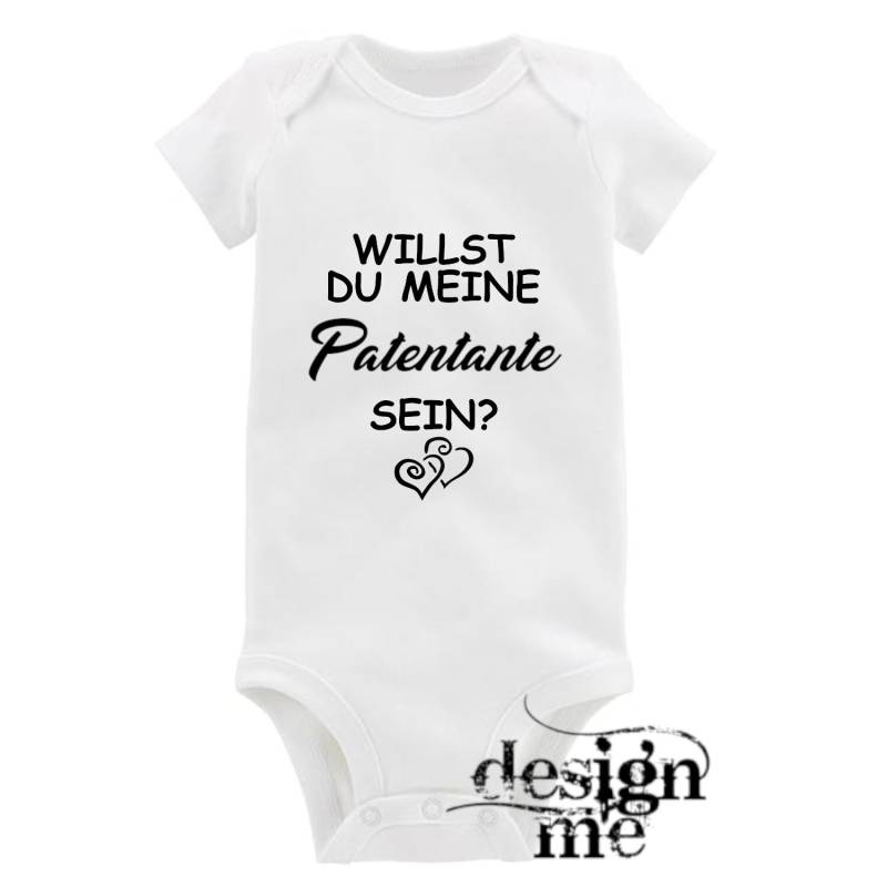 Baby Body Mit Aufdruck Motiv Spruch Willst Du Meine Patentante Sein? Kurzarm Fun Geschenk von designme24