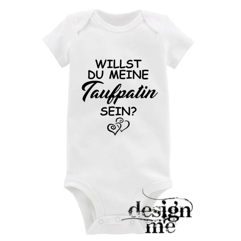 Baby Body Mit Aufdruck Motiv Spruch Willst Du Meine Taufpatin Sein? Kurzarm Fun Geschenk von designme24
