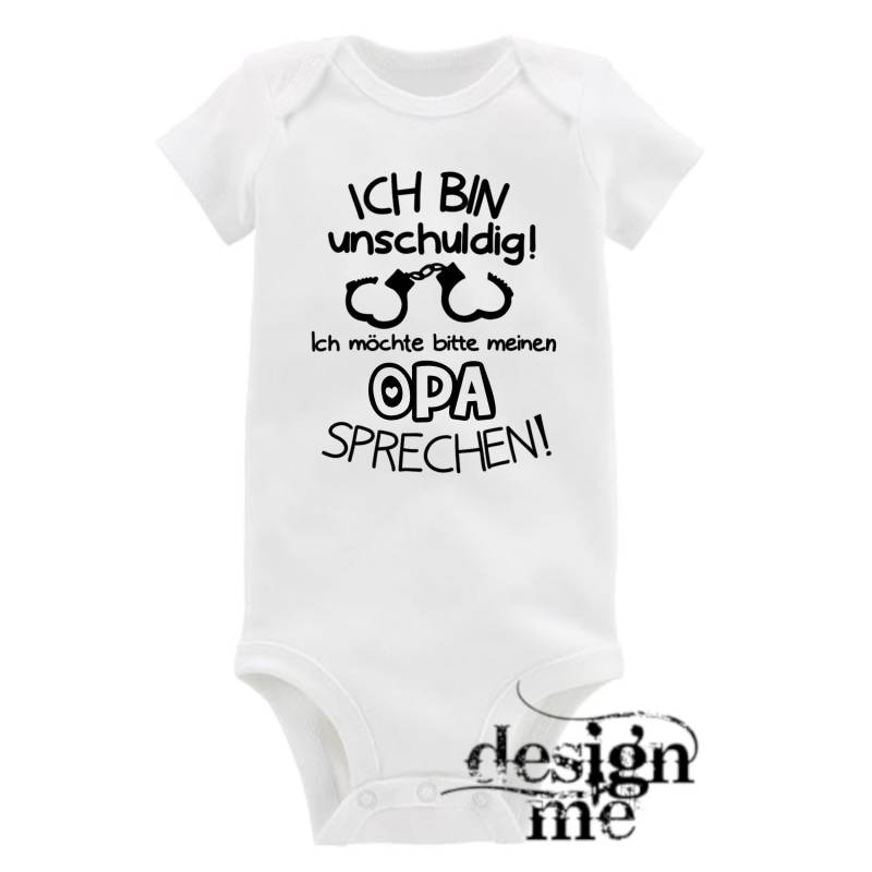 Baby Body Mit Aufdruck Opa Motiv Ich Bin Unschuldig Spruch Kurzarm Fun Geschenk von designme24