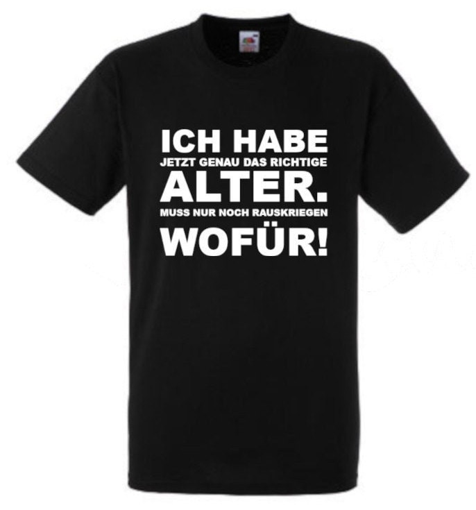 Lustiges Spruch T-Shirt "Das Richtige Alter..." Fun Witzig Unisex Shirt Männer Frauen Sprüche Geschenk Kleidung von designme24