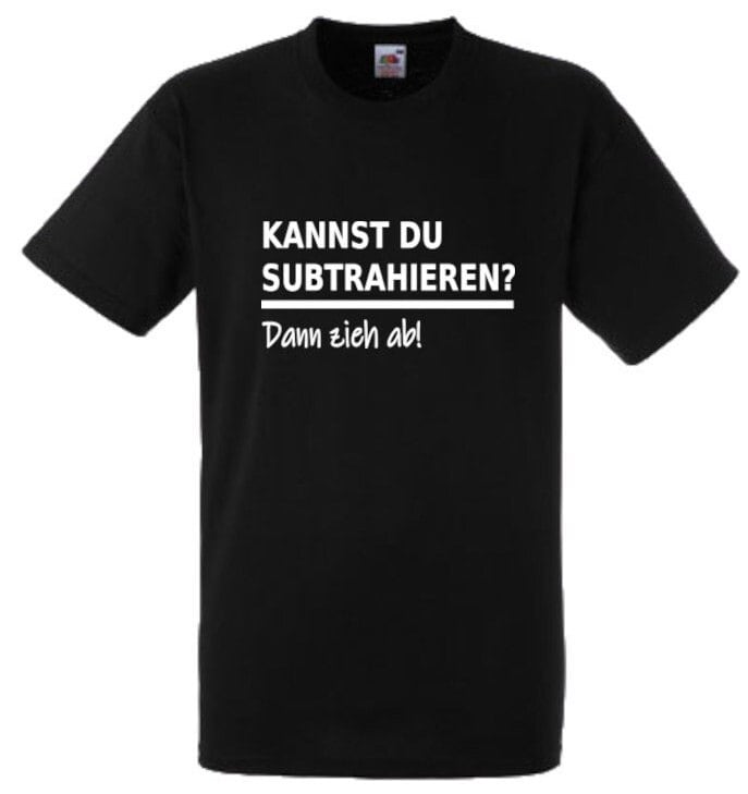 Lustiges Spruch T-Shirt "Kannst Du Subtrahieren? Dann Zieh Ab" Fun Witzig Unisex Shirt Männer Frauen Sprüche Geschenk Kleidung von designme24