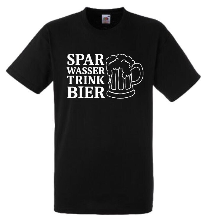 Lustiges Spruch T-Shirt "Spar Wasser Trink Bier" Fun Witzig Unisex Shirt Männer Frauen Sprüche Geschenk Kleidung von designme24