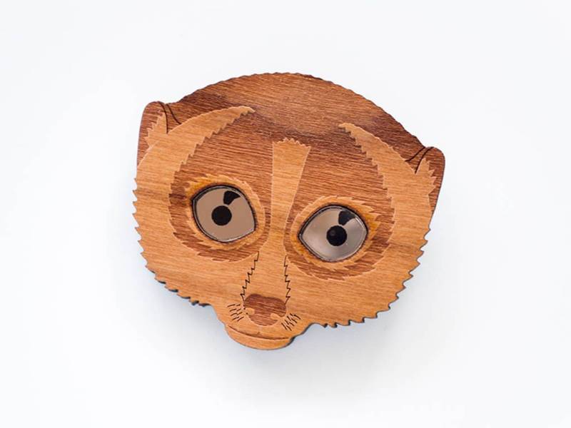 Plumploris Primaten Brosche von designosaurYEAH