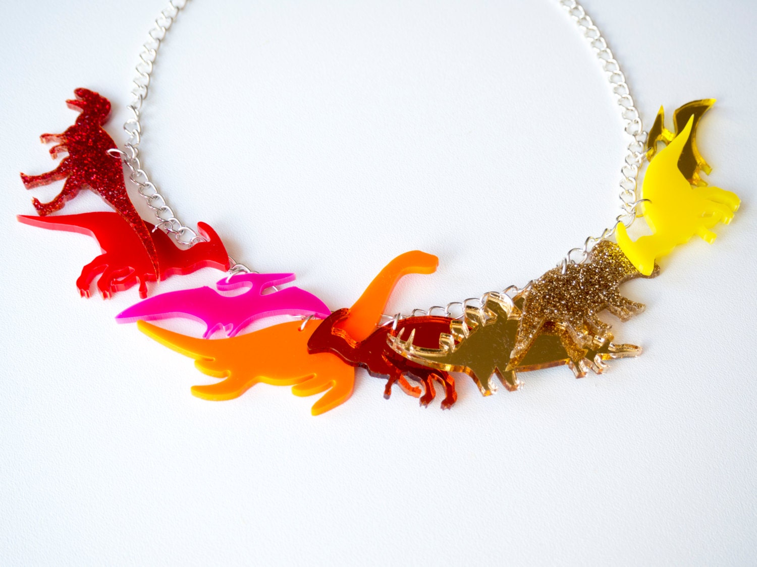 Sunshine Ombre Und Glitter Statement Charm Halskette, Große Festival Halskette Sunshine Ombre Und Glitter Statement Charm Halskette, Große Festival Halskette von designosaurYEAH