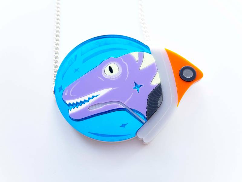 Velociraptor Astronaut Halskette. Rts von designosaurYEAH