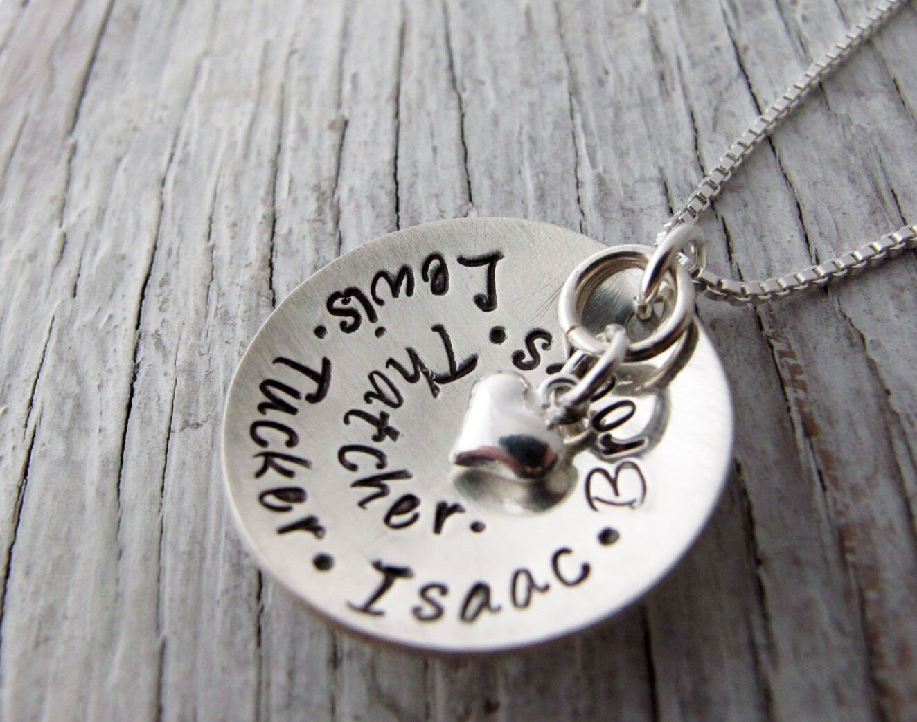 Personalisierte Mutter Halskette, Spirale Gestempelte Namen, Schalenförmig, Tasse Der Liebe Sterling Silber, Geschenk Für Sie, Weihnachtsgeschenk von designsbydawnrenee