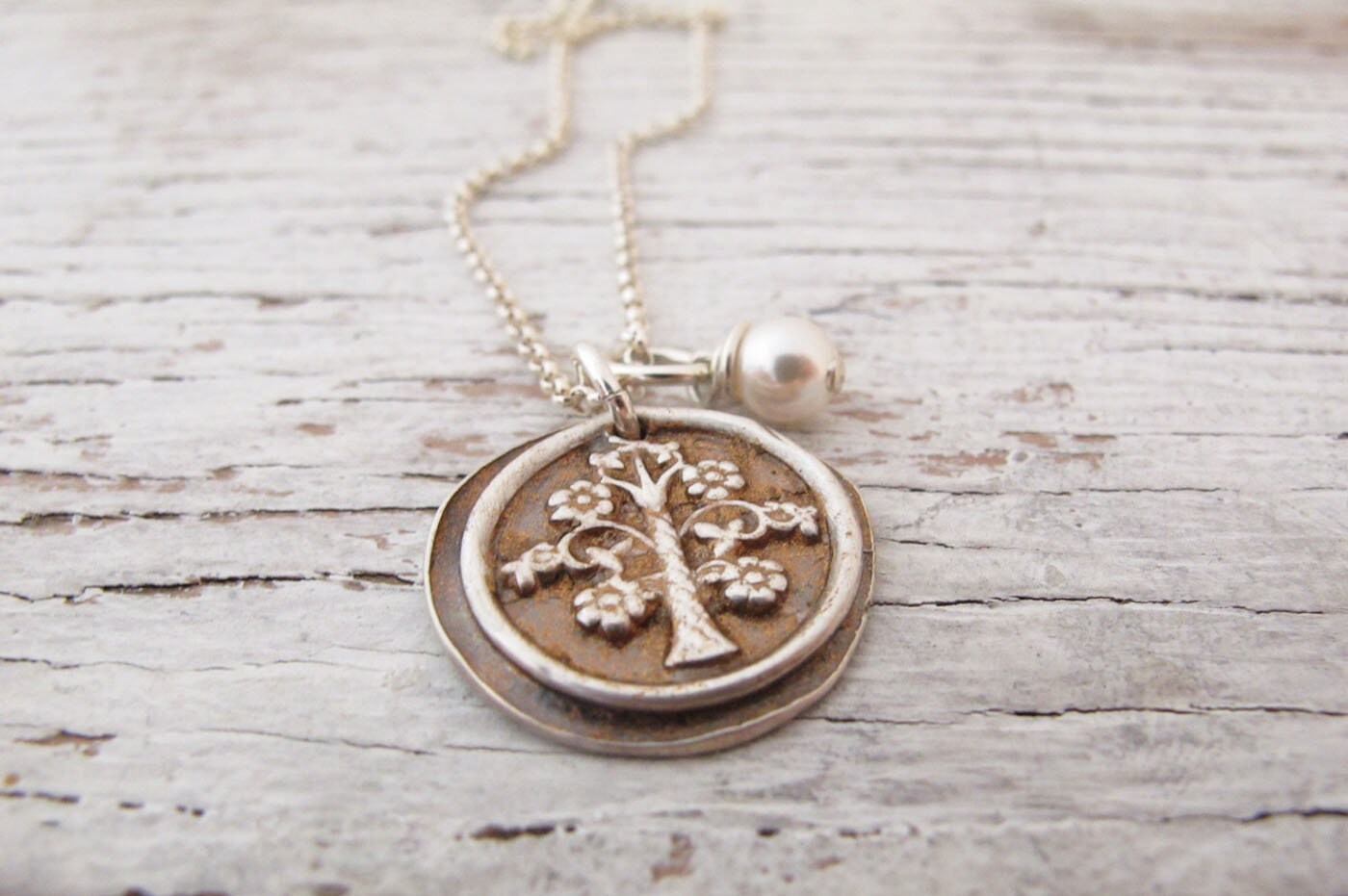 stammbaum Halskette, Kupfer Patina, Baum Des Lebens, Feinsilber Schmuck, Rustikaler Mutter Großmutter Geschenk, Weihnachtsgeschenk von designsbydawnrenee