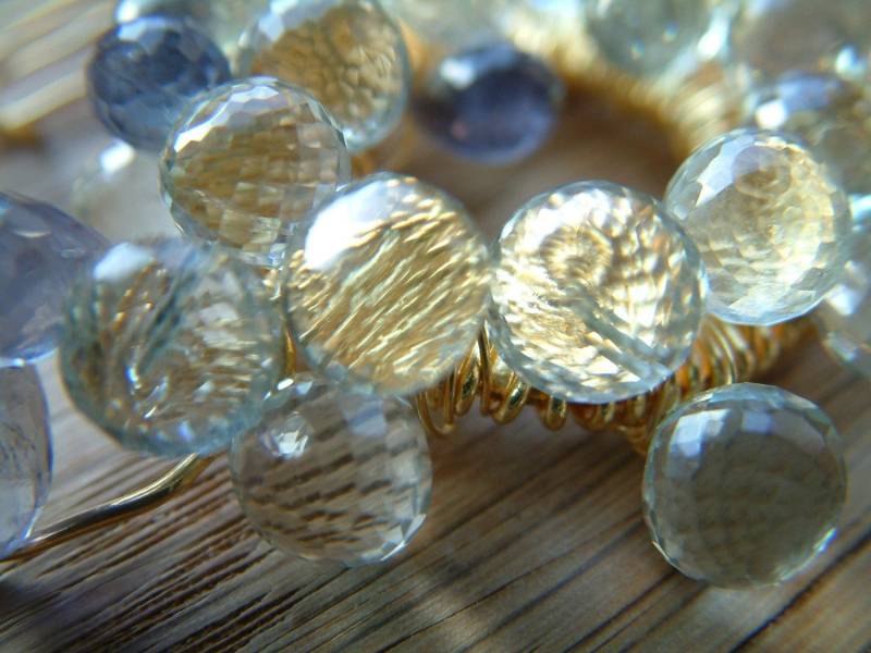 Saphir Schwimmbäder Grüne Amethyst Iolith Halskette von designsonbenbecula