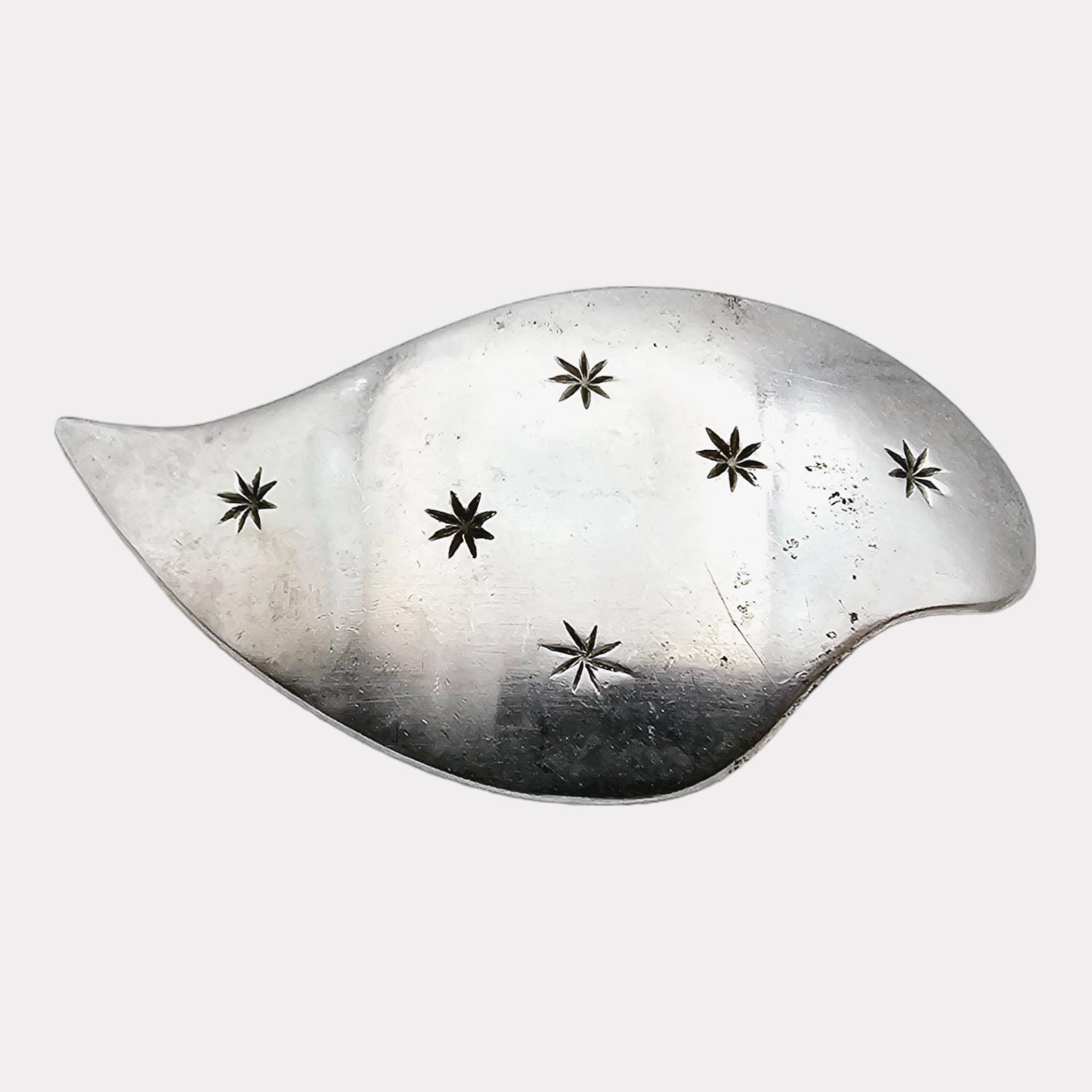 Aarre & Krogh Denmark Sterling Silver Modernist Brooch With Star Design | Danish Vintage Jewelry, Mid-Century Scandinavian von detaschmuck