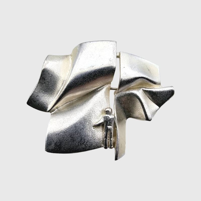 Björn Weckström For Lapponia "stranger On Lo" Silver Brooch | Finland 1987 Space Series Modernist Designer Jewelry Björn Weckström For Lapponia "stranger On Lo" Silver Brooch | Finland 1987 Space Series Modernist Designer Jewelry von detaschmuck