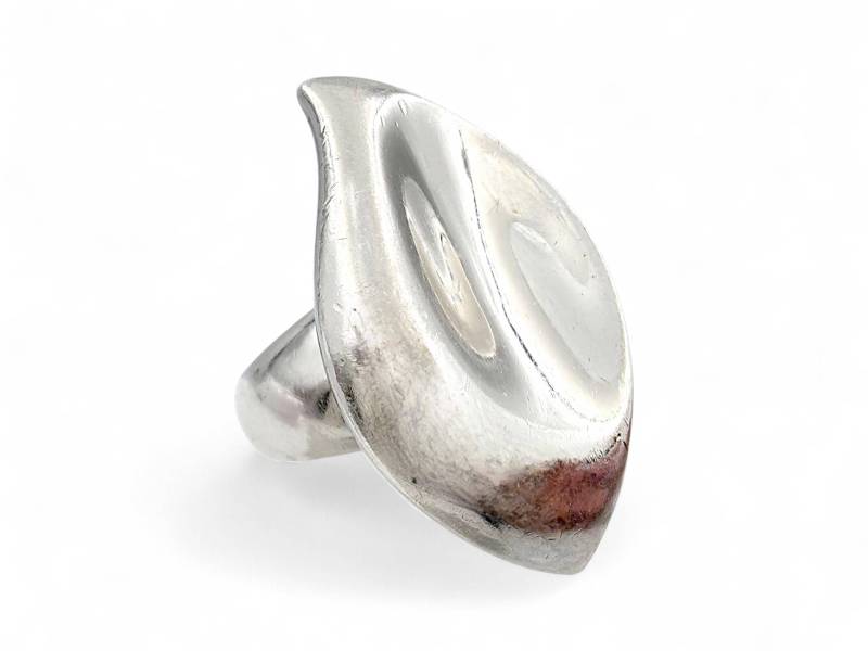 Large Modernist Silver Ring Bold Sculptural Design Vintage Statement Jewelry Size Eu 60 | Us 9 von detaschmuck