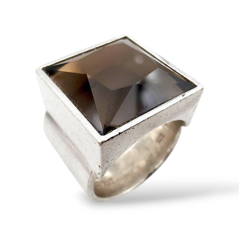 Vintage Bold Esprit Designer Ring With Smoky Quartz in Sterling Silver | Size 7/Us 55 - Modernist Style Vintage Bold Esprit Designer Ring With Smoky Quartz in Sterling Silver | Size 7/Us 55 - Modernist Style von detaschmuck