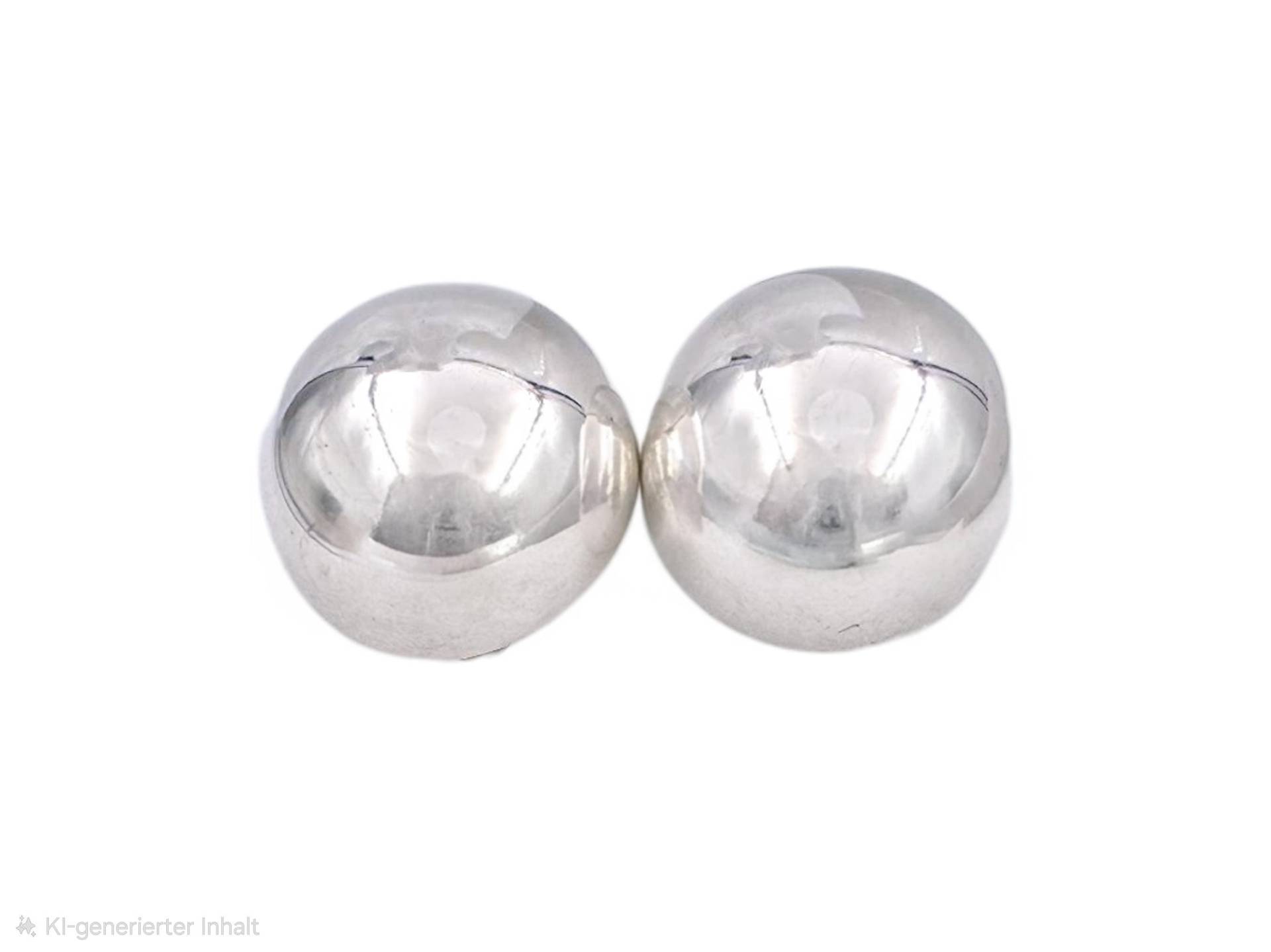 Vintage Mexican 925 Silver Ball Clip-On Earrings, Minimalist Modernist Spherical Design, 1980S Taxco Jewelry von detaschmuck