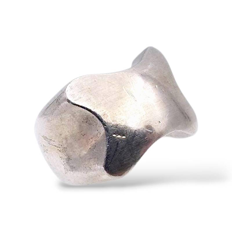 Vintage Modernist Sterling Silver Abstract Statement Ring - Bold Sculptural Design von detaschmuck
