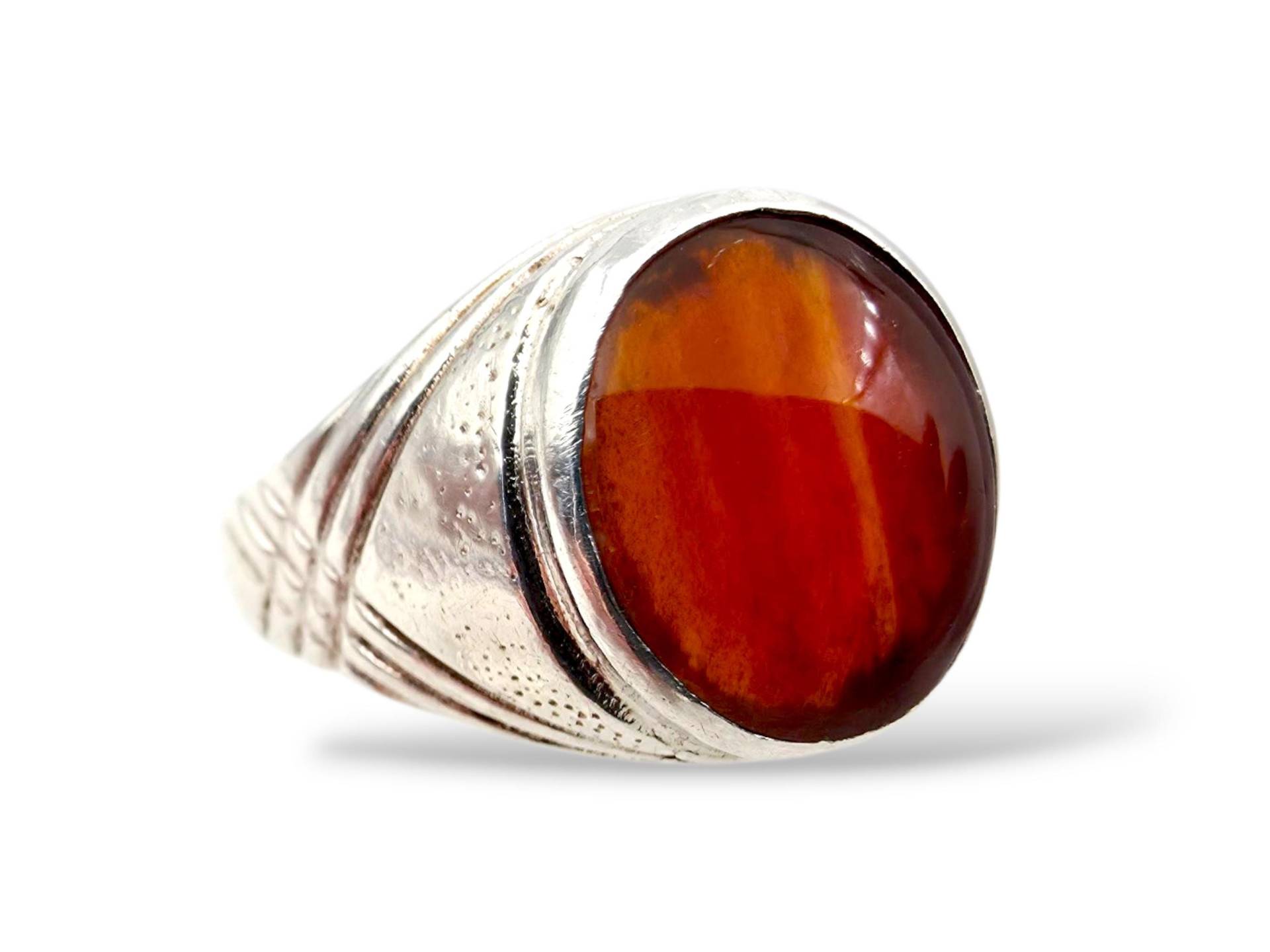 Vintage Silver Carnelian Ring - Men's Signet Style National Design Eu 61 | Us 9.5 von detaschmuck
