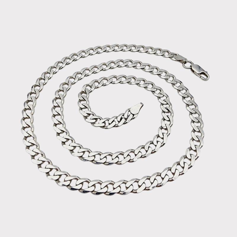 Vintage Sterling Silver 925 Curb Chain Necklace, 48cm, Classic Jewelry, Solid Cuban Link Necklace Vintage Sterling Silver 925 Curb Chain Necklace, 48cm, Classic Jewelry, Solid Cuban Link Necklace von detaschmuck