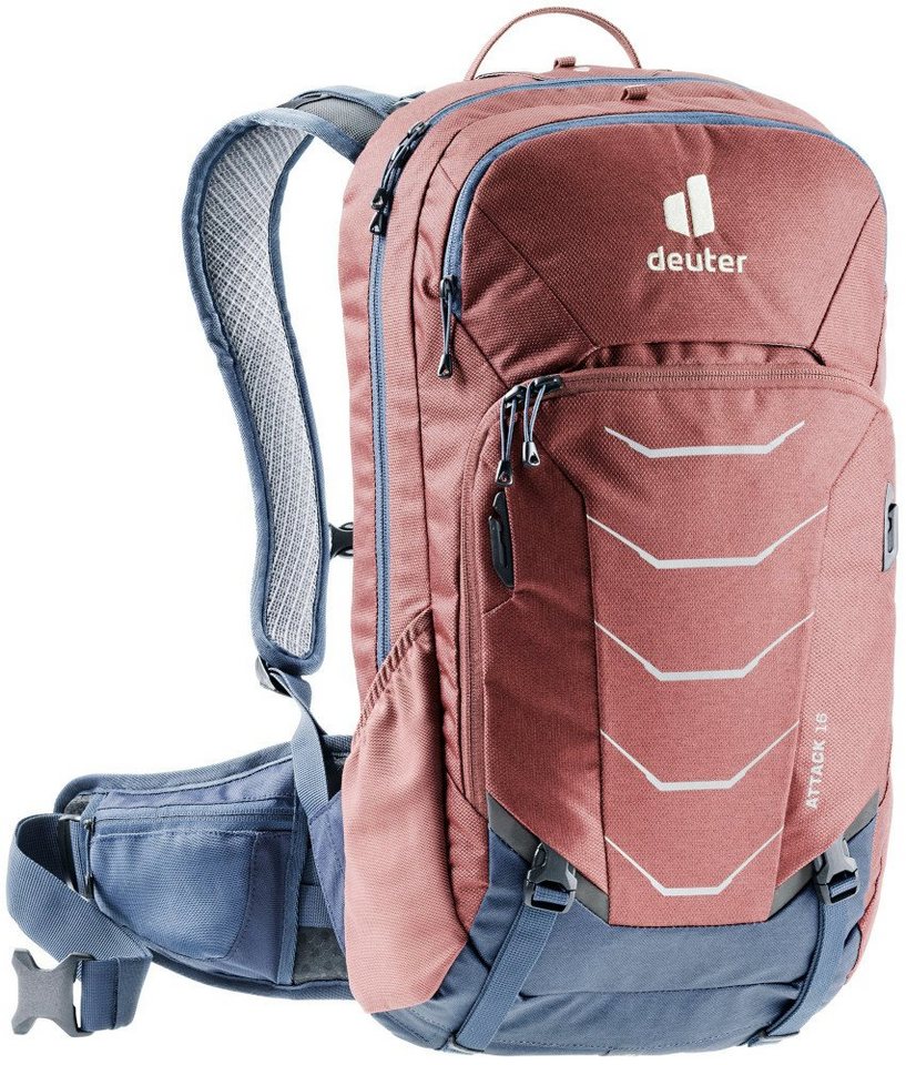 deuter Fahrradrucksack Attack 16 weinrot-marine Protektorrucksack von deuter