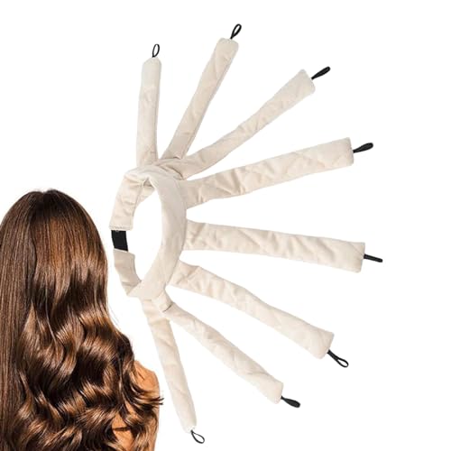 Heatless Curls Band, 2024 Verbessertes Acht-Krallen-Design, Weicher Satin, Keine Hitze-Lockenwickler Mit Verstellbarem Stirnband, Weiches DIY Haarstyling Tools Für Damen Mädchen von dewdat